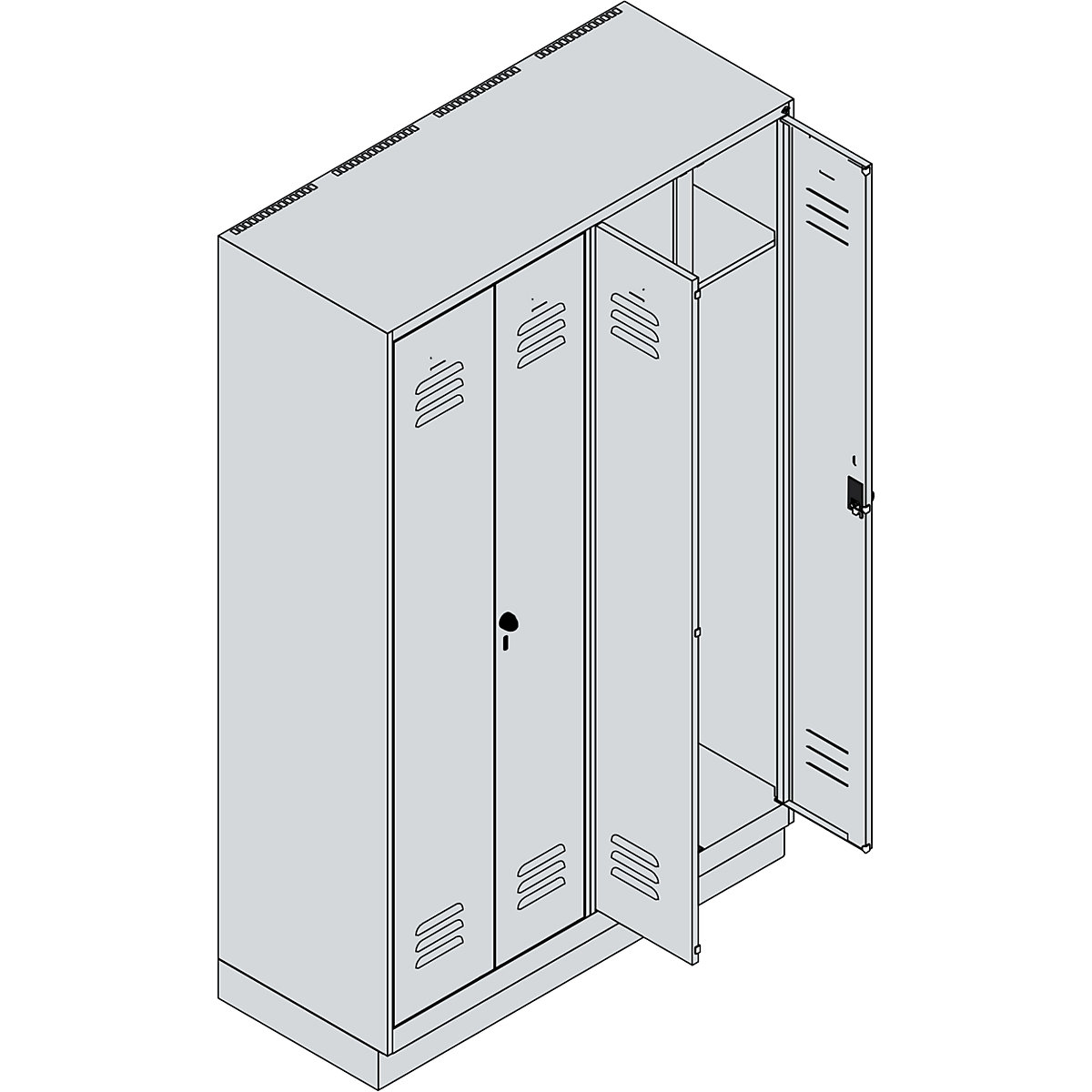 Vestiar pentru haine curate și murdare Classic PLUS – C+P (Imagine produs 3)-2