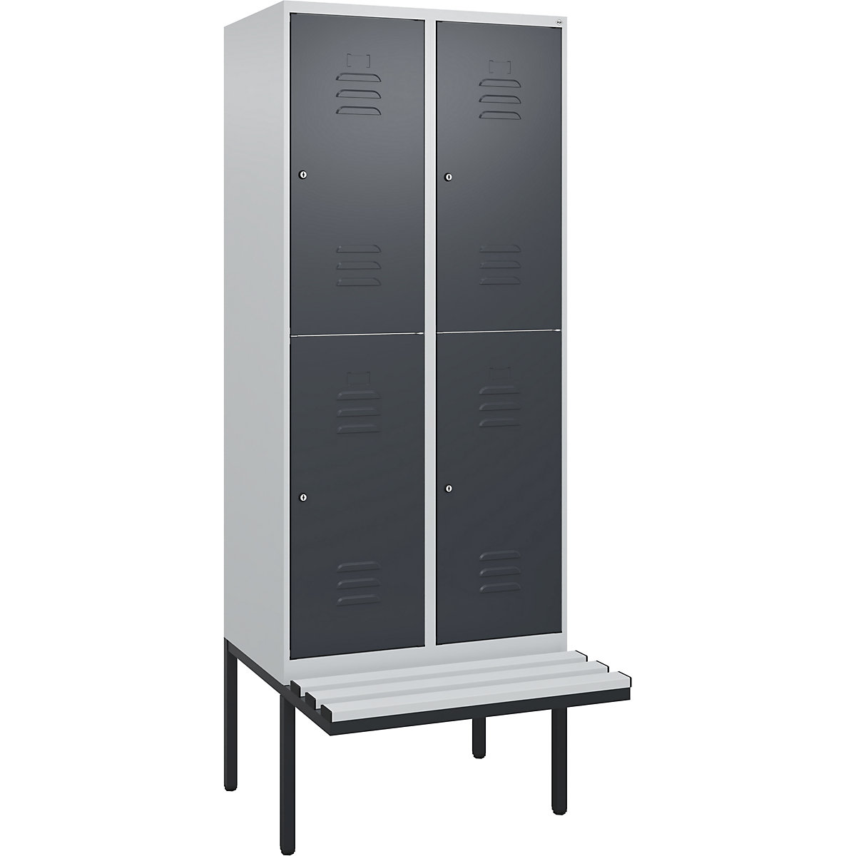 Vestiar cu două niveluri Classic PLUS cu bancă – C+P (Imagine produs 2)-1
