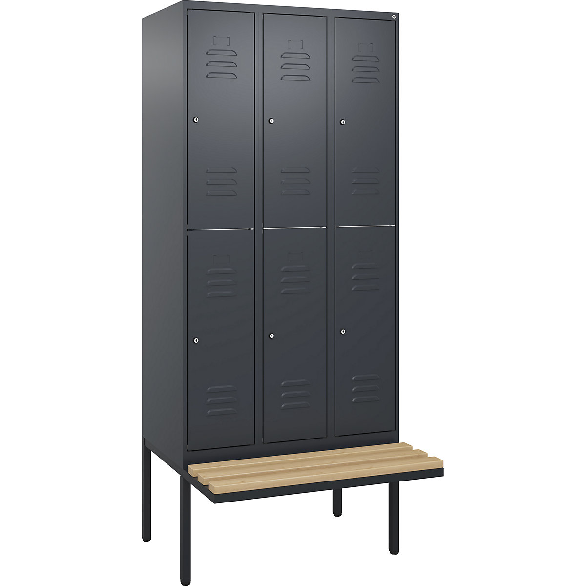Vestiar cu două niveluri Classic PLUS cu bancă – C+P (Imagine produs 2)-1