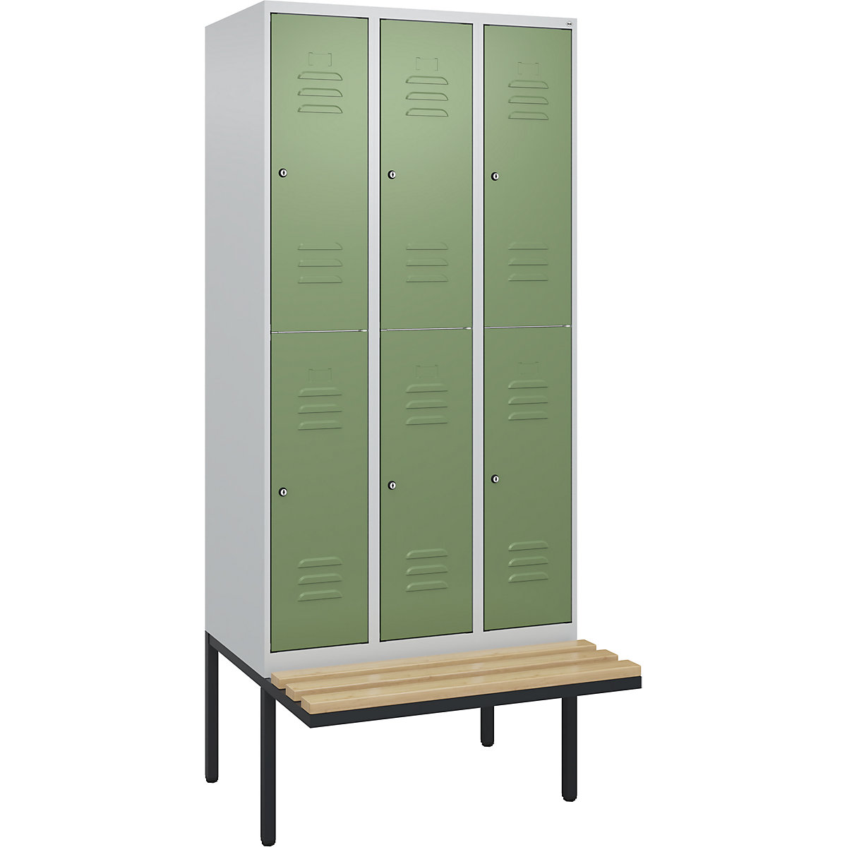 Vestiar cu două niveluri Classic PLUS cu bancă – C+P (Imagine produs 2)-1