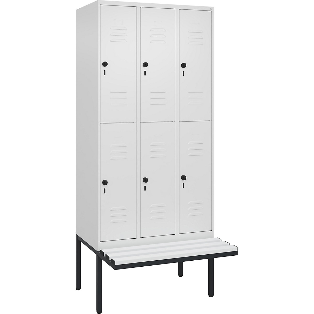 Vestiar cu două niveluri Classic PLUS cu bancă – C+P (Imagine produs 3)-2