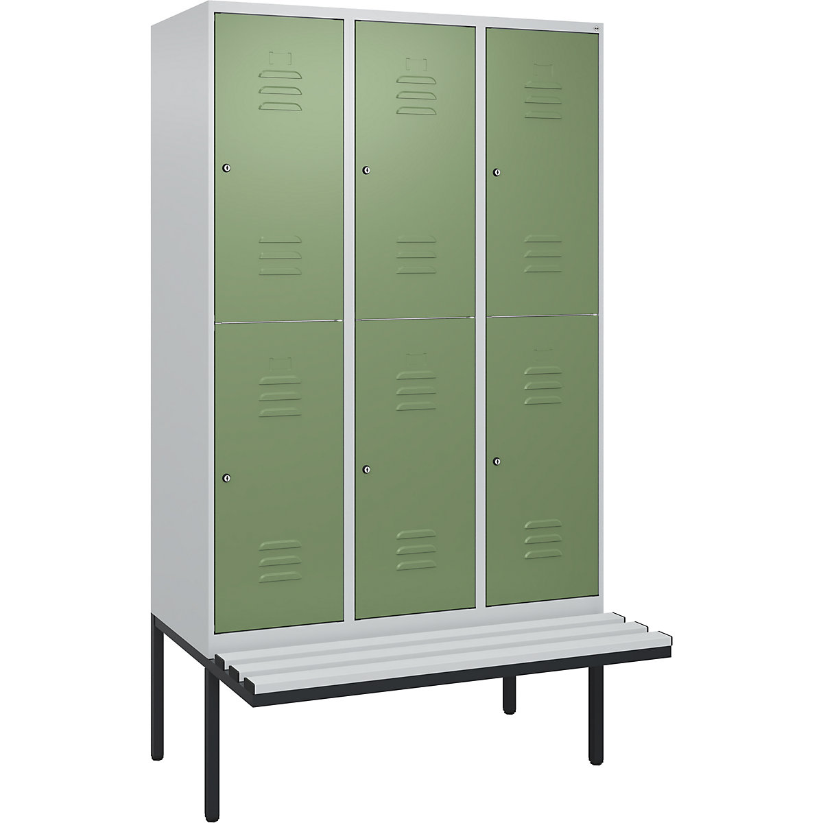 Vestiar cu două niveluri Classic PLUS cu bancă – C+P (Imagine produs 2)-1