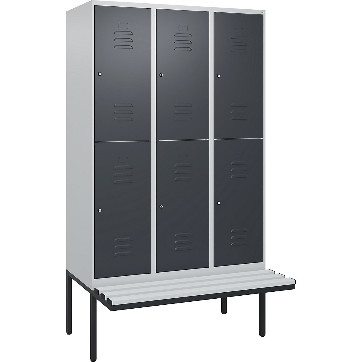 Vestiar cu două niveluri Classic PLUS cu bancă – C+P (Imagine produs 2)-1
