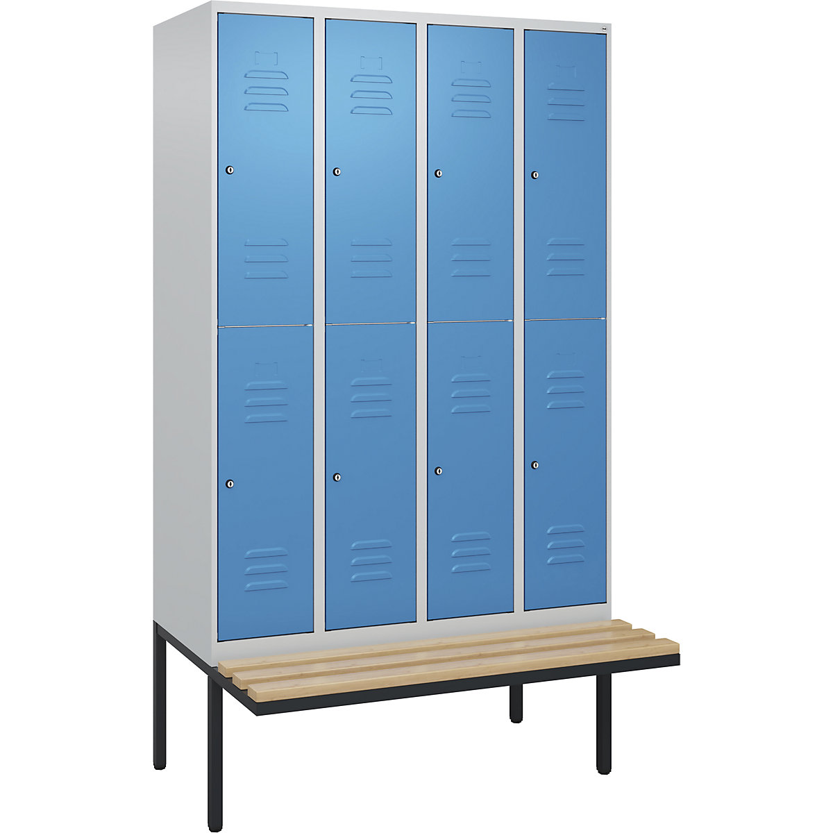 Vestiar cu două niveluri Classic PLUS cu bancă – C+P (Imagine produs 2)-1