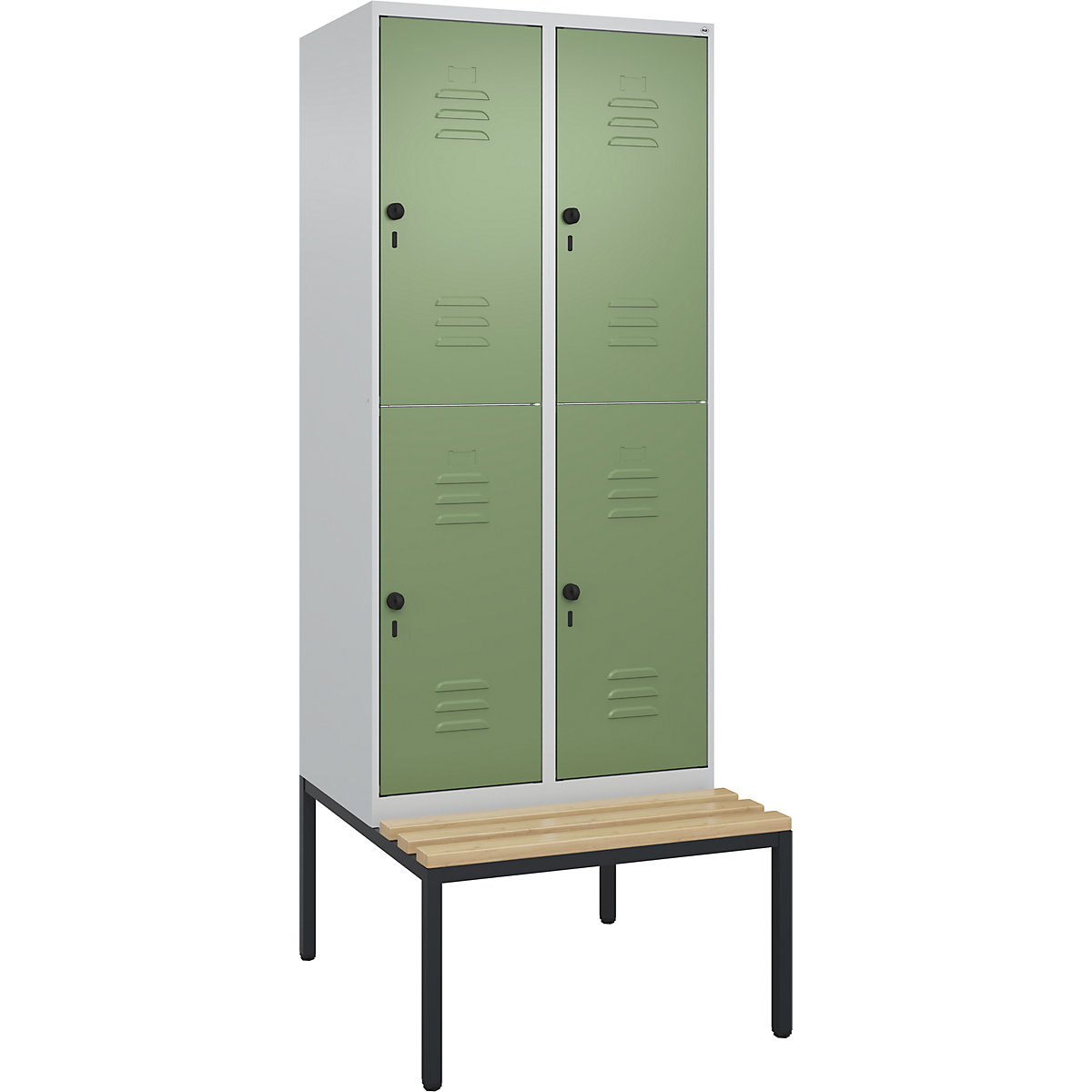 Vestiar cu două niveluri Classic PLUS cu bancă – C+P (Imagine produs 2)-1