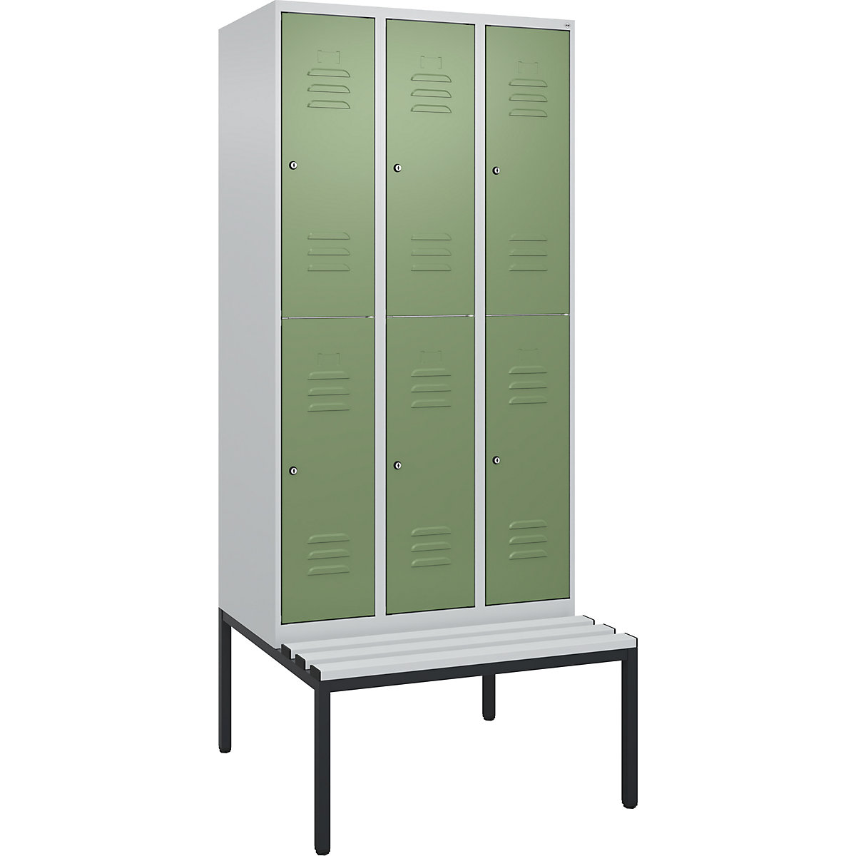Vestiar cu două niveluri Classic PLUS cu bancă – C+P (Imagine produs 2)-1
