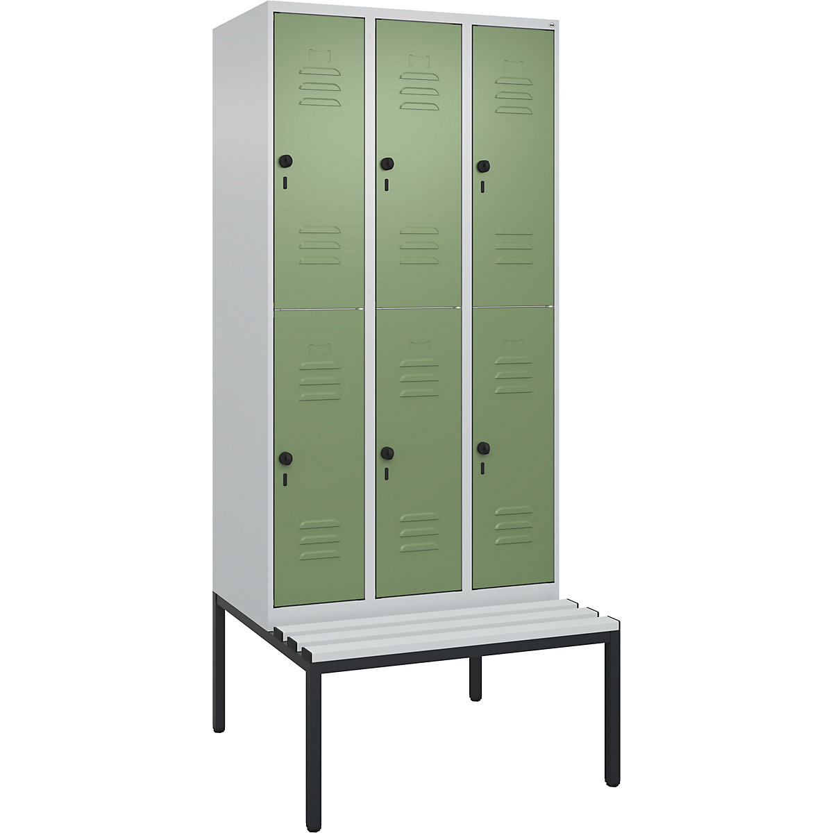 Vestiar cu două niveluri Classic PLUS cu bancă – C+P (Imagine produs 2)-1