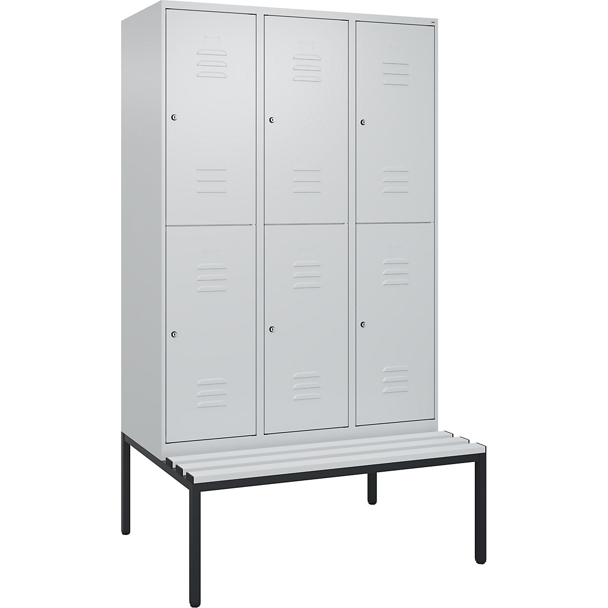 Vestiar cu două niveluri Classic PLUS cu bancă – C+P (Imagine produs 2)-1