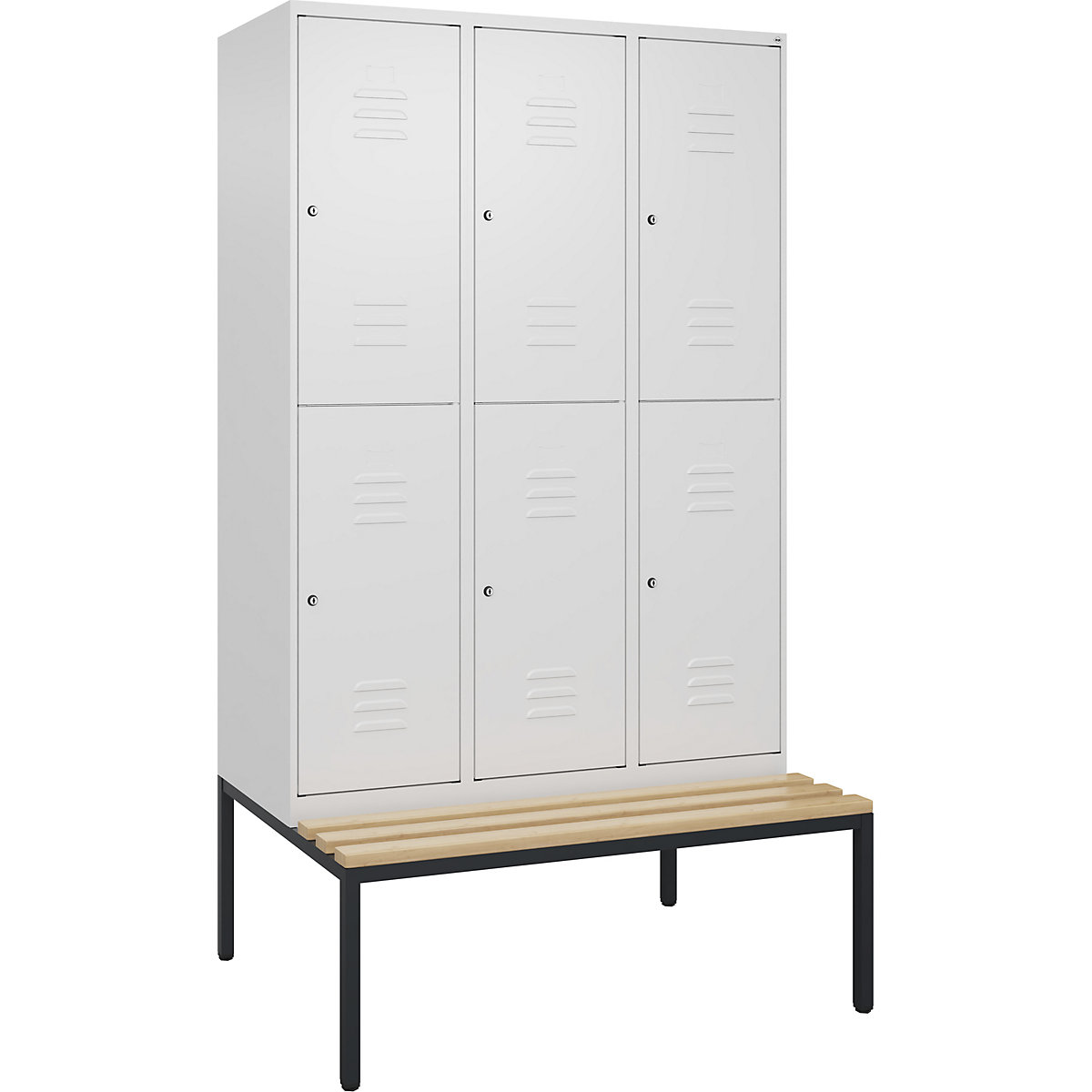 Vestiar cu două niveluri Classic PLUS cu bancă – C+P (Imagine produs 2)-1