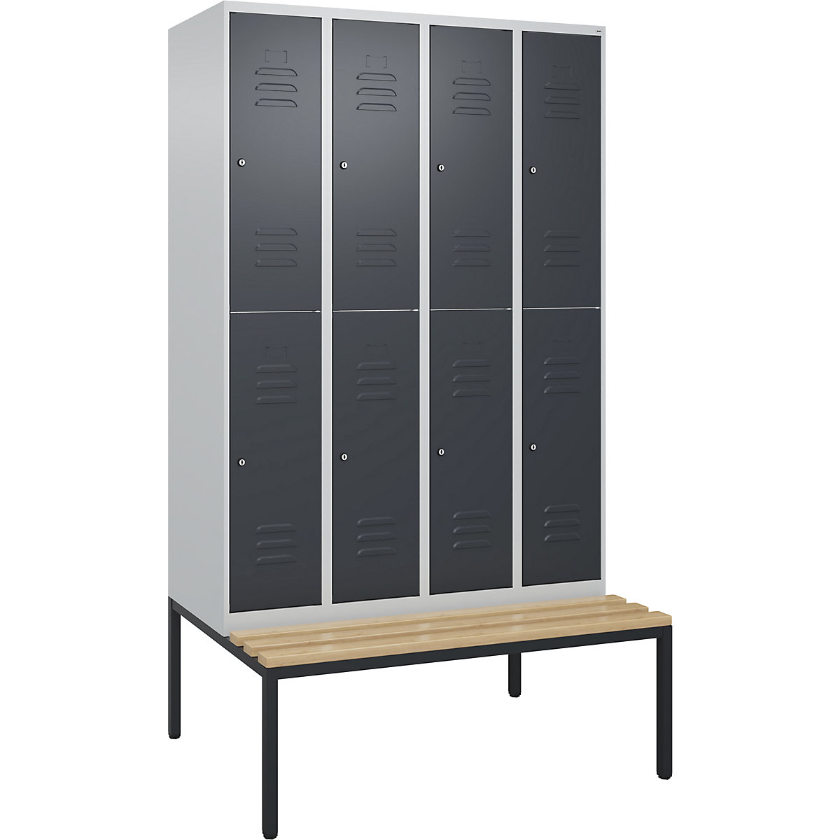 Vestiar cu două niveluri Classic PLUS cu bancă – C+P (Imagine produs 2)-1