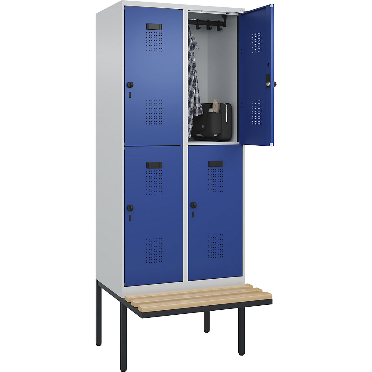 Vestiar cu două niveluri Evolo PLUS cu bancă (Imagine produs 3)-2