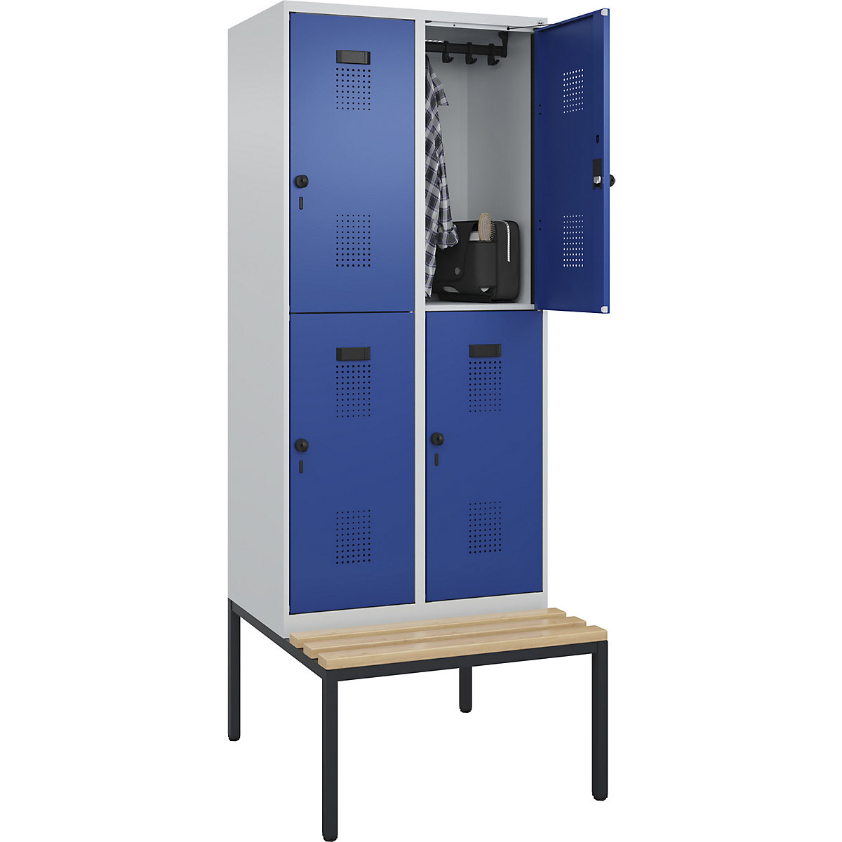 Vestiar cu două niveluri Evolo PLUS cu bancă (Imagine produs 2)-1