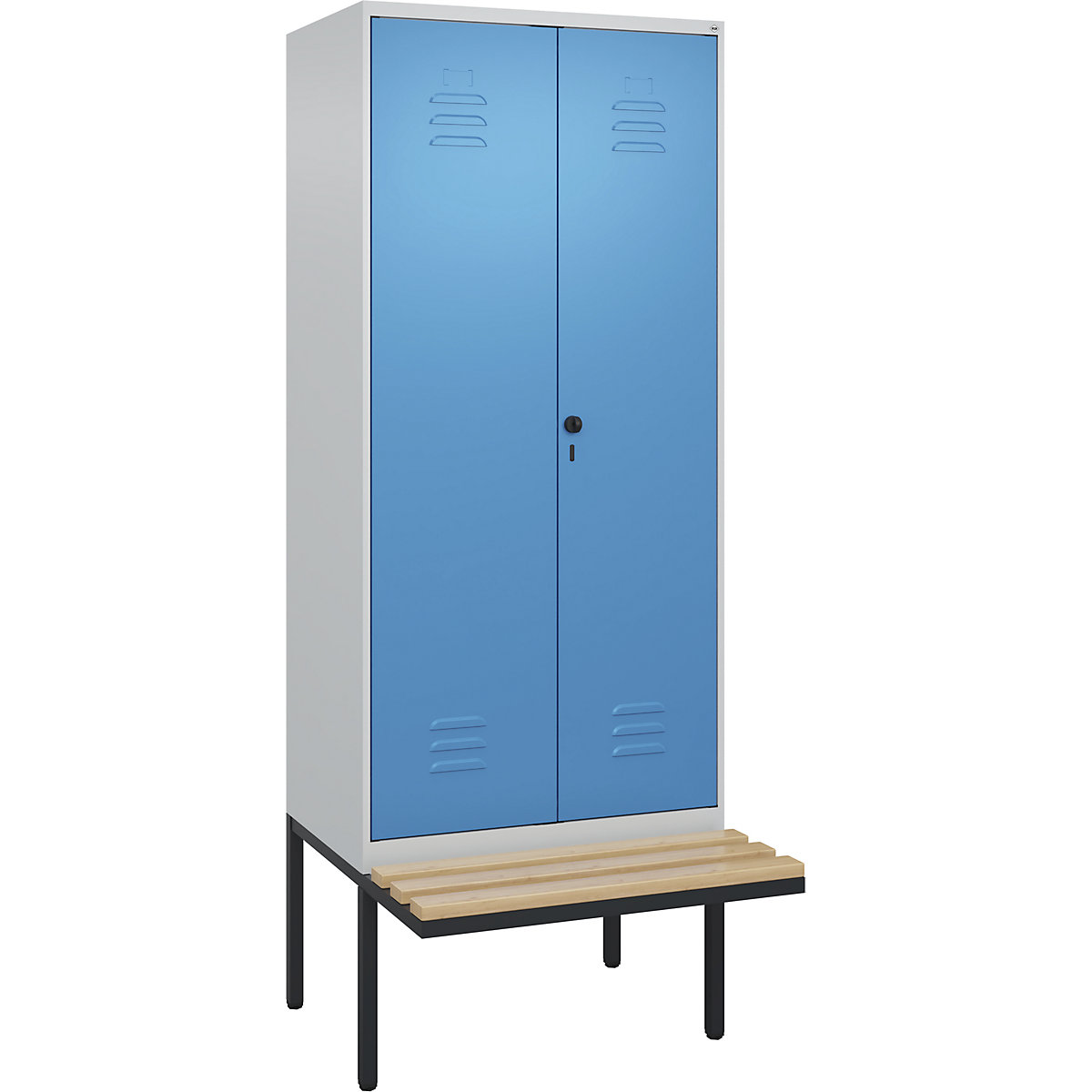 Vestiar pentru haine curate și murdare Classic PLUS cu bancă – C+P (Imagine produs 2)-1