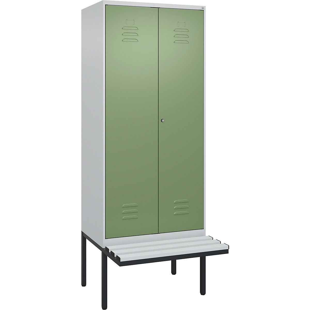 Vestiar pentru haine curate și murdare Classic PLUS cu bancă – C+P (Imagine produs 2)-1