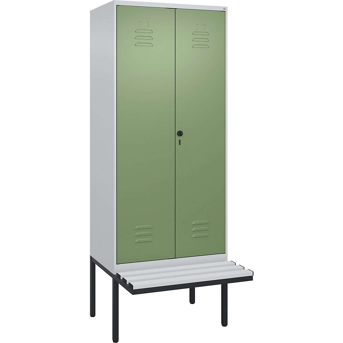 Vestiar pentru haine curate și murdare Classic PLUS cu bancă – C+P (Imagine produs 2)-1