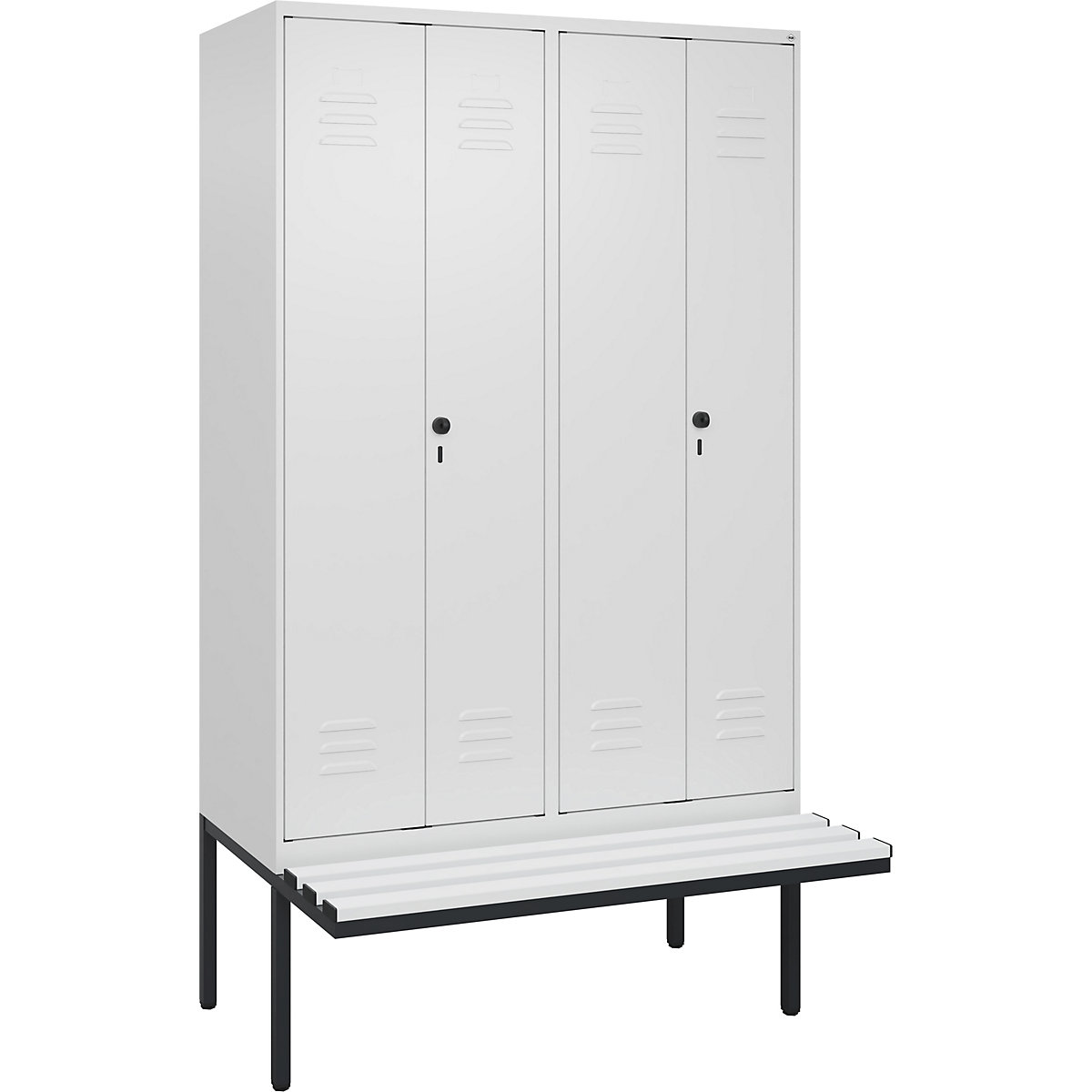 Vestiar pentru haine curate și murdare Classic PLUS cu bancă – C+P (Imagine produs 2)-1