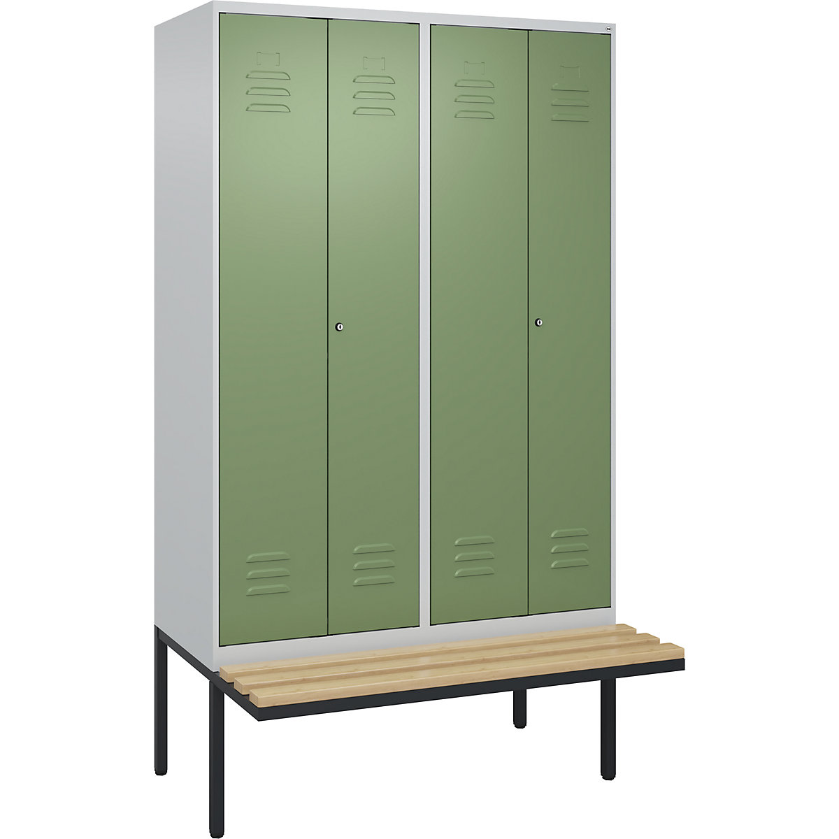 Vestiar pentru haine curate și murdare Classic PLUS cu bancă – C+P (Imagine produs 4)-3