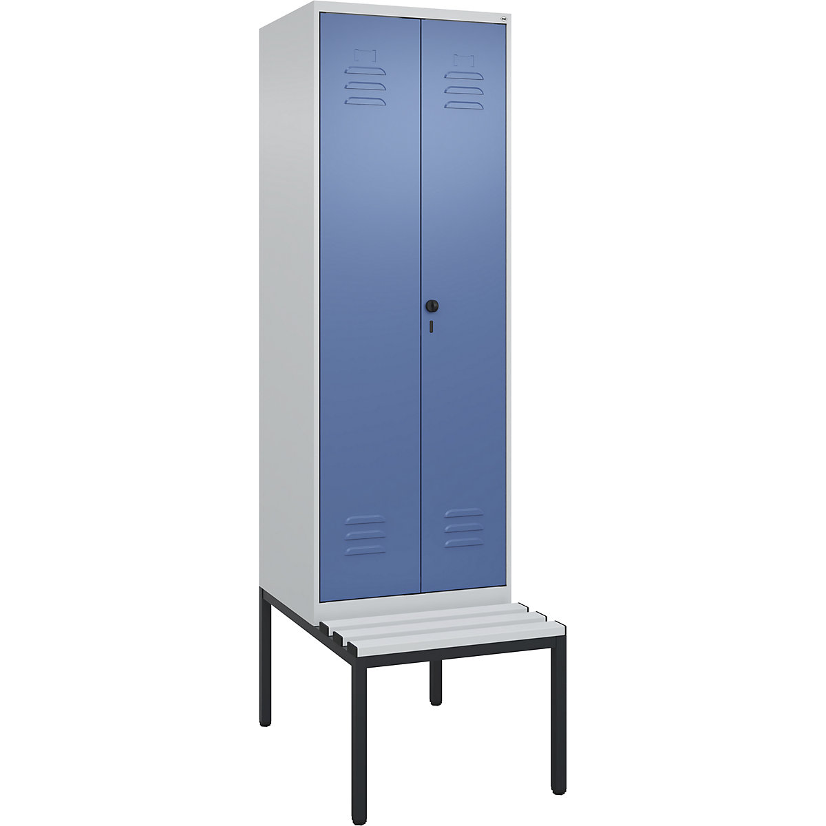 Vestiar pentru haine curate și murdare Classic PLUS cu bancă – C+P (Imagine produs 2)-1