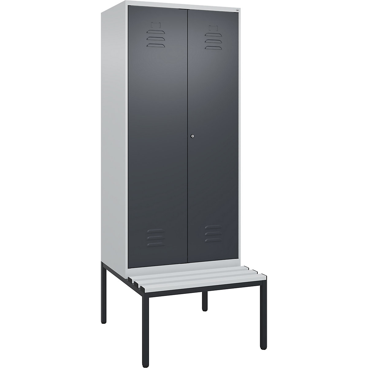 Vestiar pentru haine curate și murdare Classic PLUS cu bancă – C+P (Imagine produs 2)-1