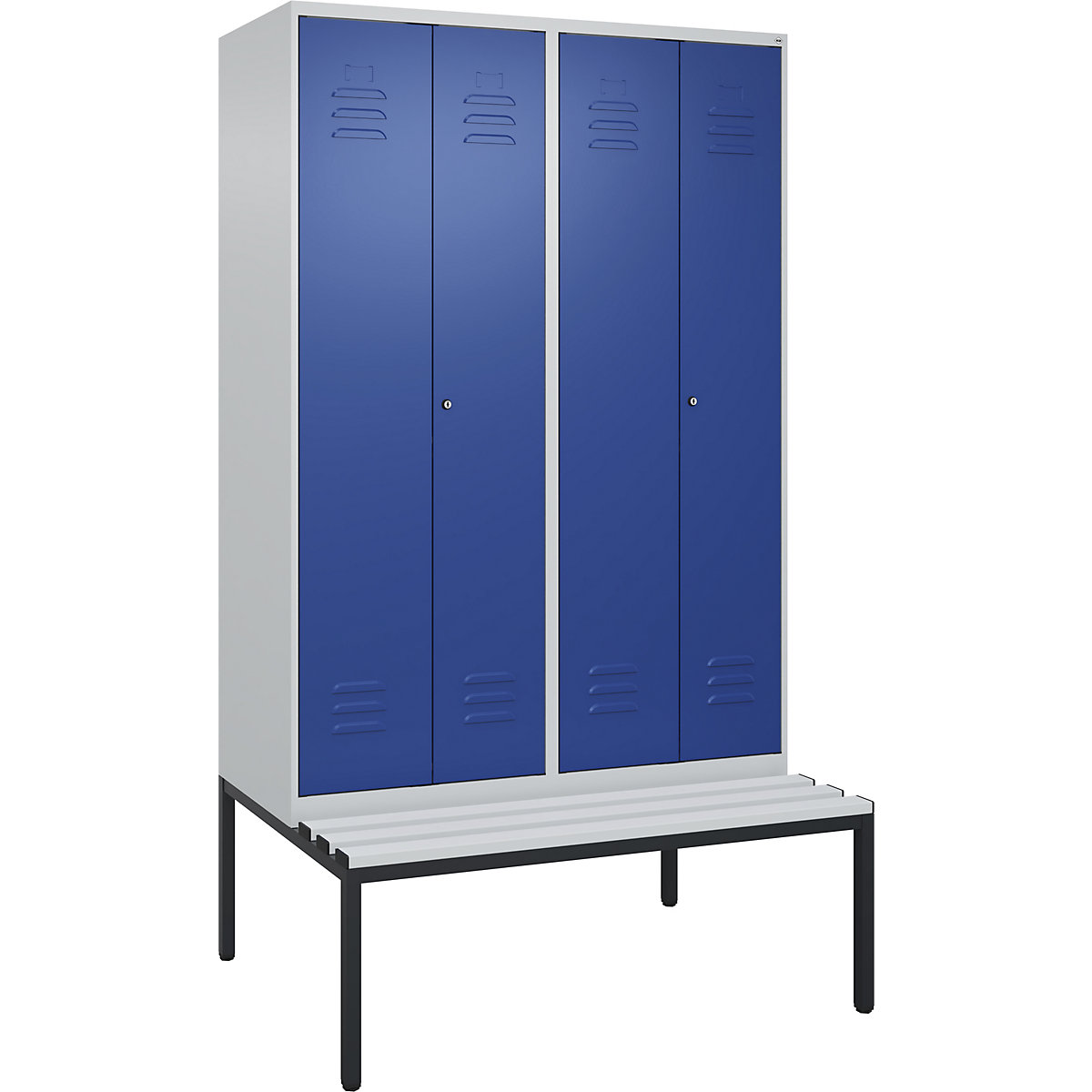 Vestiar pentru haine curate și murdare Classic PLUS cu bancă – C+P (Imagine produs 2)-1
