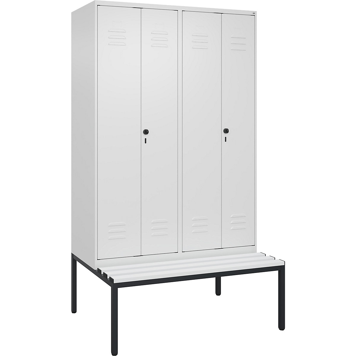 Vestiar pentru haine curate și murdare Classic PLUS cu bancă – C+P (Imagine produs 2)-1