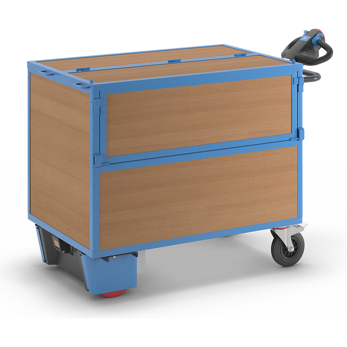 Box truck with electric drive – eurokraft pro, walls made of MDF panels, with lid, LxWxH 1630 x 830 x 1200 mm-1