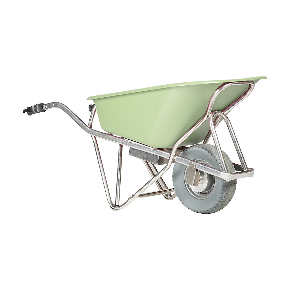 PROFI-MAX electric wheelbarrow – MATADOR, 90 l HDPE tray, green, 2+ items-1