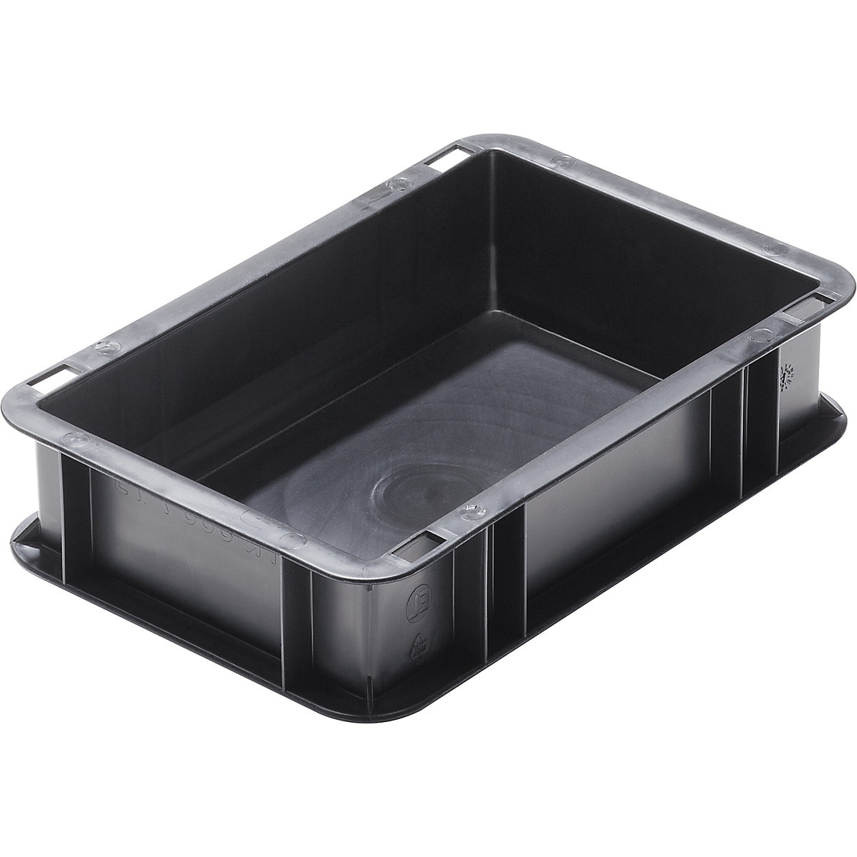 ESD-stapelbak van polypropyleen, uitwendige l x b x h = 300 x 200 x 75 mm, inhoud 2,7 l, VE = 16 stuks-0