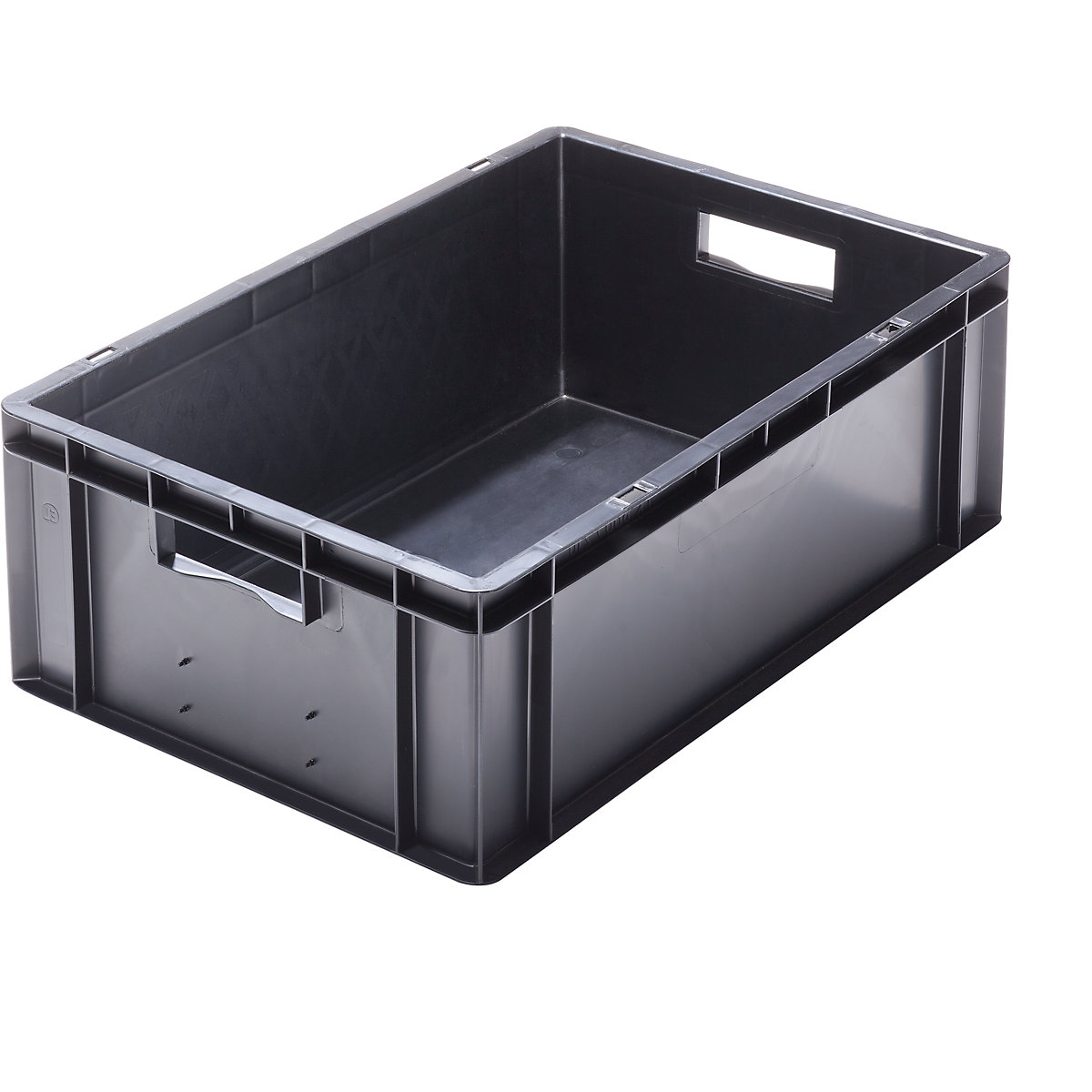 Elektromosan vezetőképes, egymásra rakható tároló polipropilénből, külső h x szé x ma 600 x 400 x 210 mm, térfogat 40 l, cs. e. 2 db-0