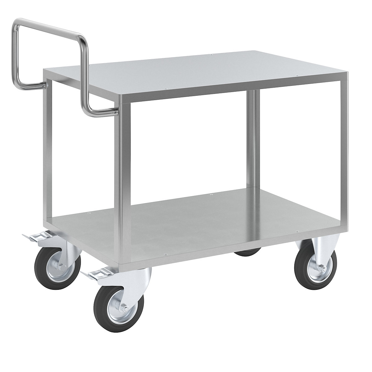 ESD assembly trolley – eurokraft pro, 2 shelves, shelves LxW 1050 x 700 mm-1