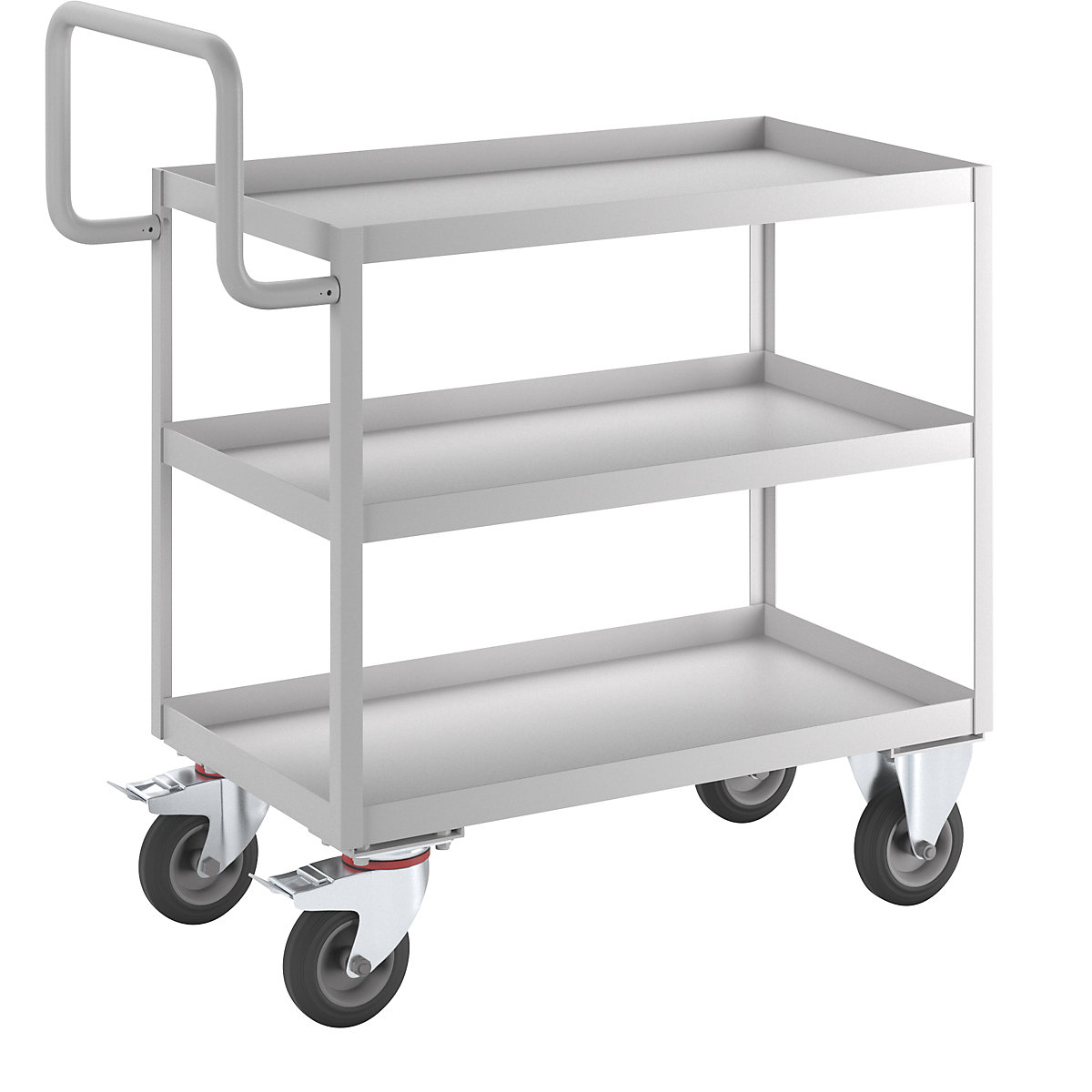 ESD general purpose trolley – eurokraft pro, ESD model, 3 shelves-1