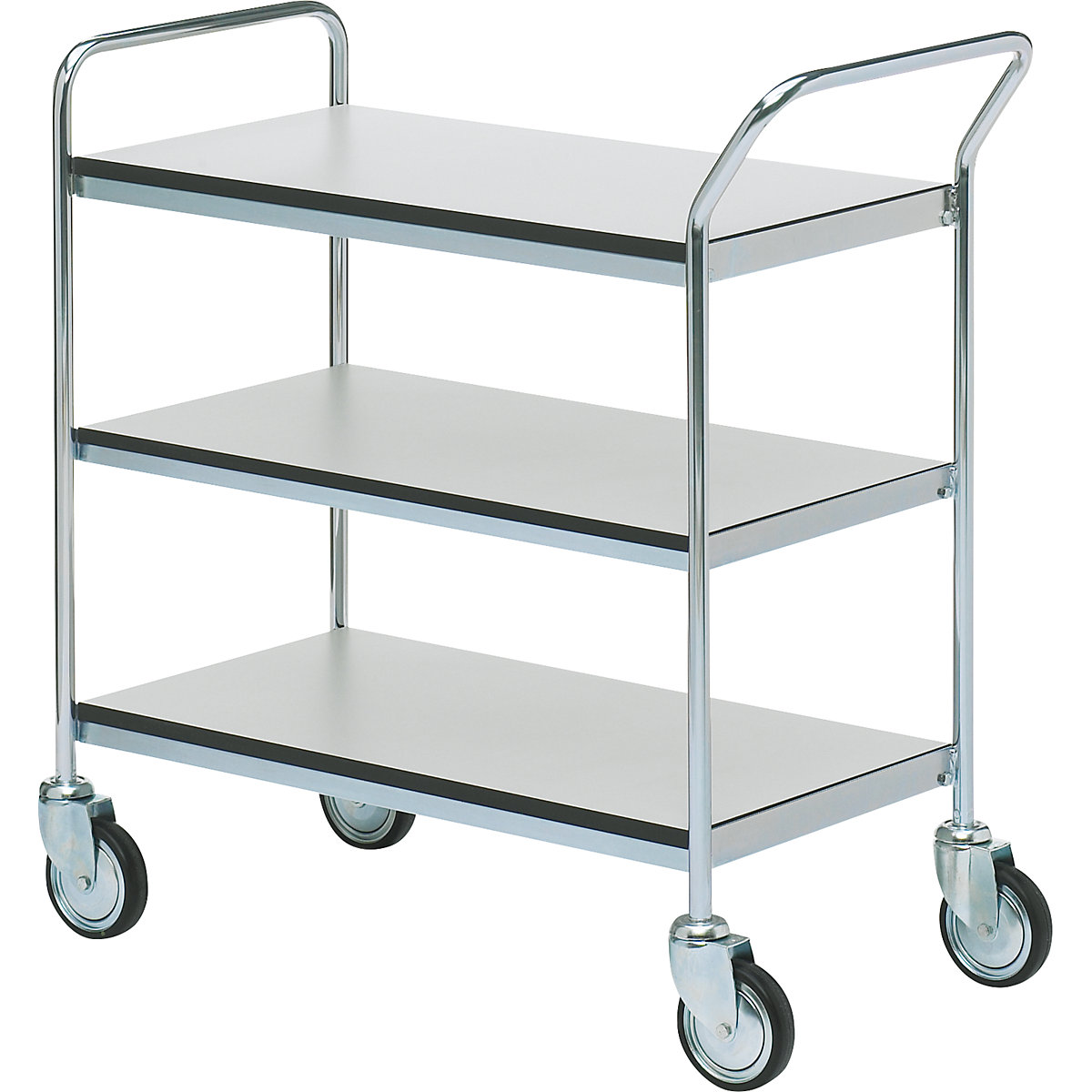 ESD table trolley – HelgeNyberg, LxWxH 1140 x 460 x 980 mm, 3 shelves, 5+ items-3
