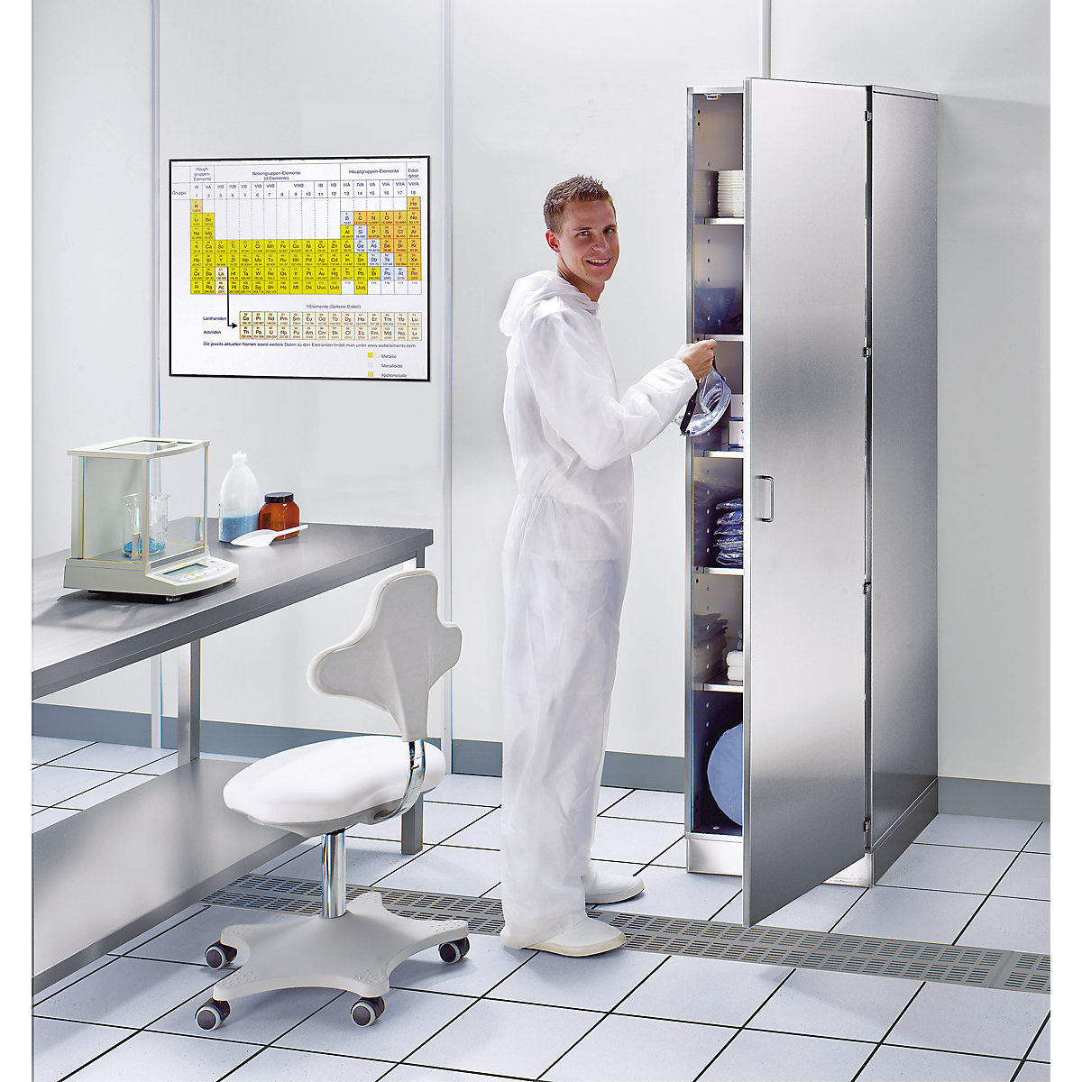 Cleanroom full height cupboard made of stainless steel (Product illustration 8)-7