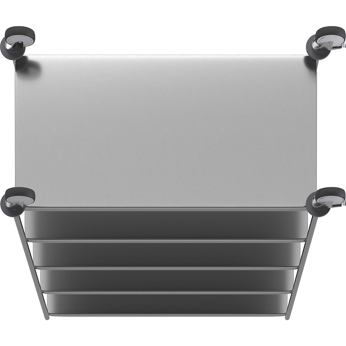 Cărucior etajat din inox, sudat – Kongamek (Imagine produs 6)-5