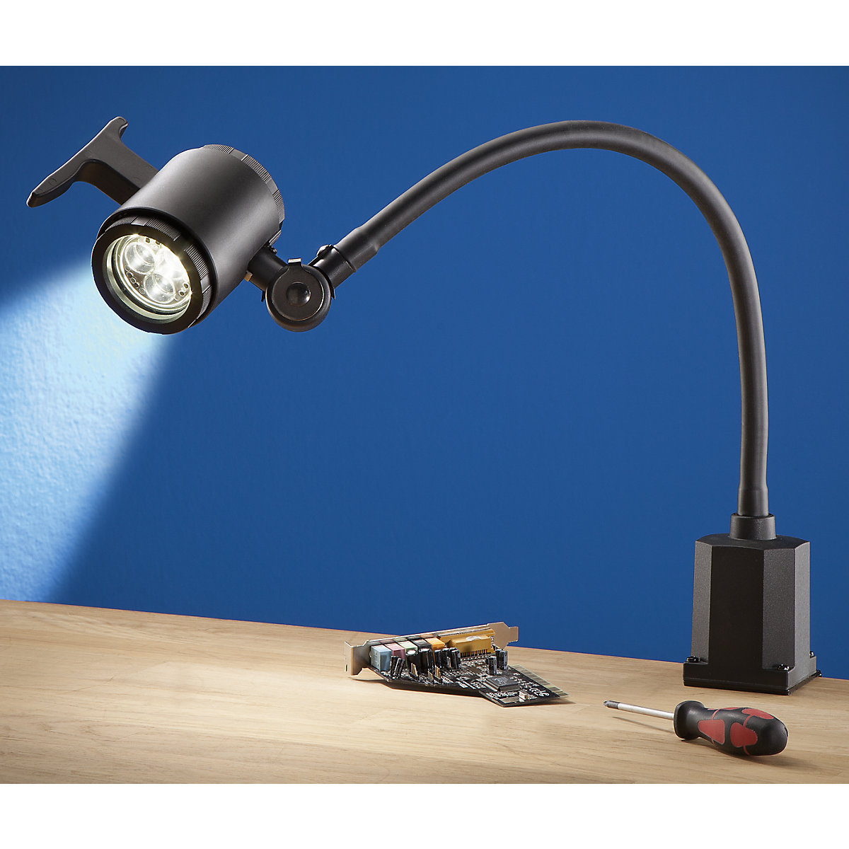 Lampă LED pentru utilaje, cu braț flexibil, IP65 (Imagine produs 2)-1