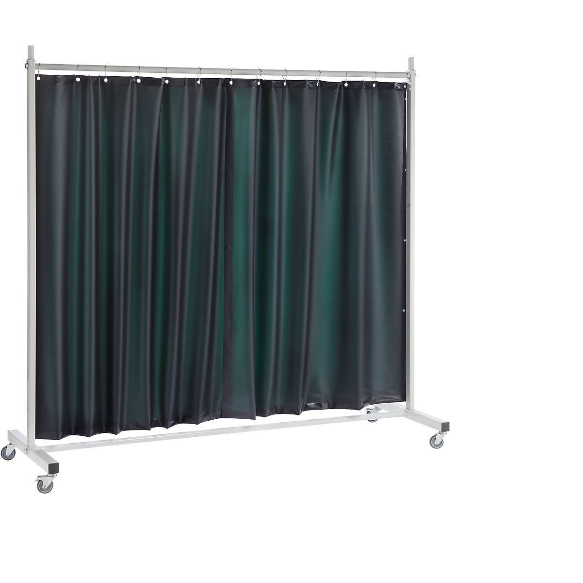 Panou de protecție pentru sudură, mobil, cu perdea din prelată, verde închis, lăț. x î. 2100 x 2100 mm, 1 element