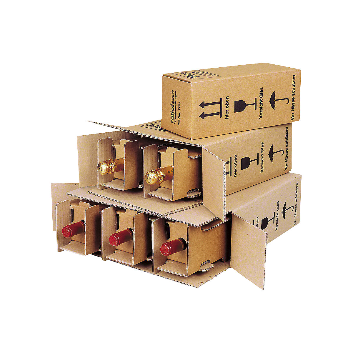 Carton à bouteilles poste/DHL/UPS - ratioform