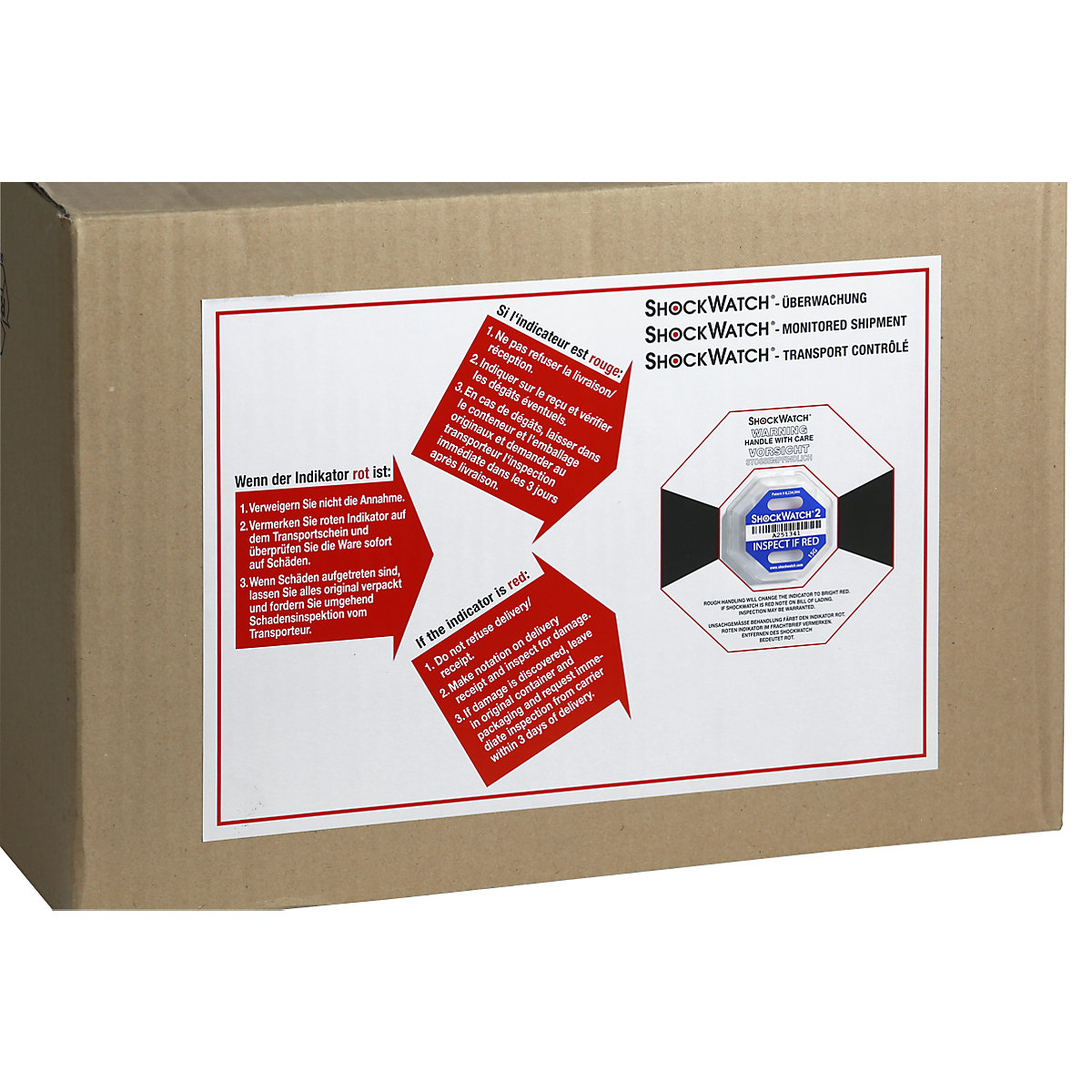 Indicateurs de choc Shockwatch® 2 (Illustration du produit 3)-2