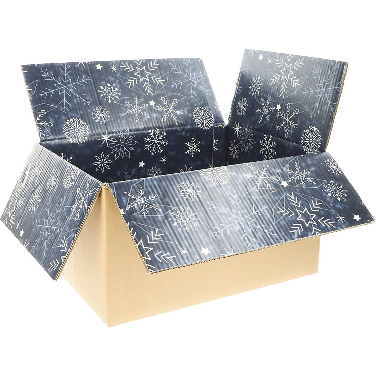 Boîte pliante en carton ondulé avec impression intérieure Christmas – ratioform