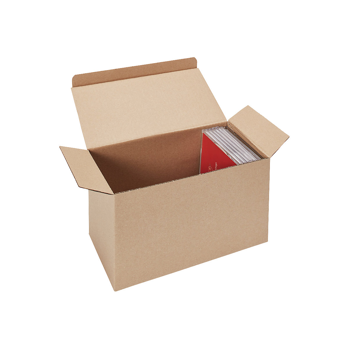 Étui pour CD – ratioform, avec couvercle, lot de 25, L x l x h 266 x 130 x 146 mm, pour 25 CD-2