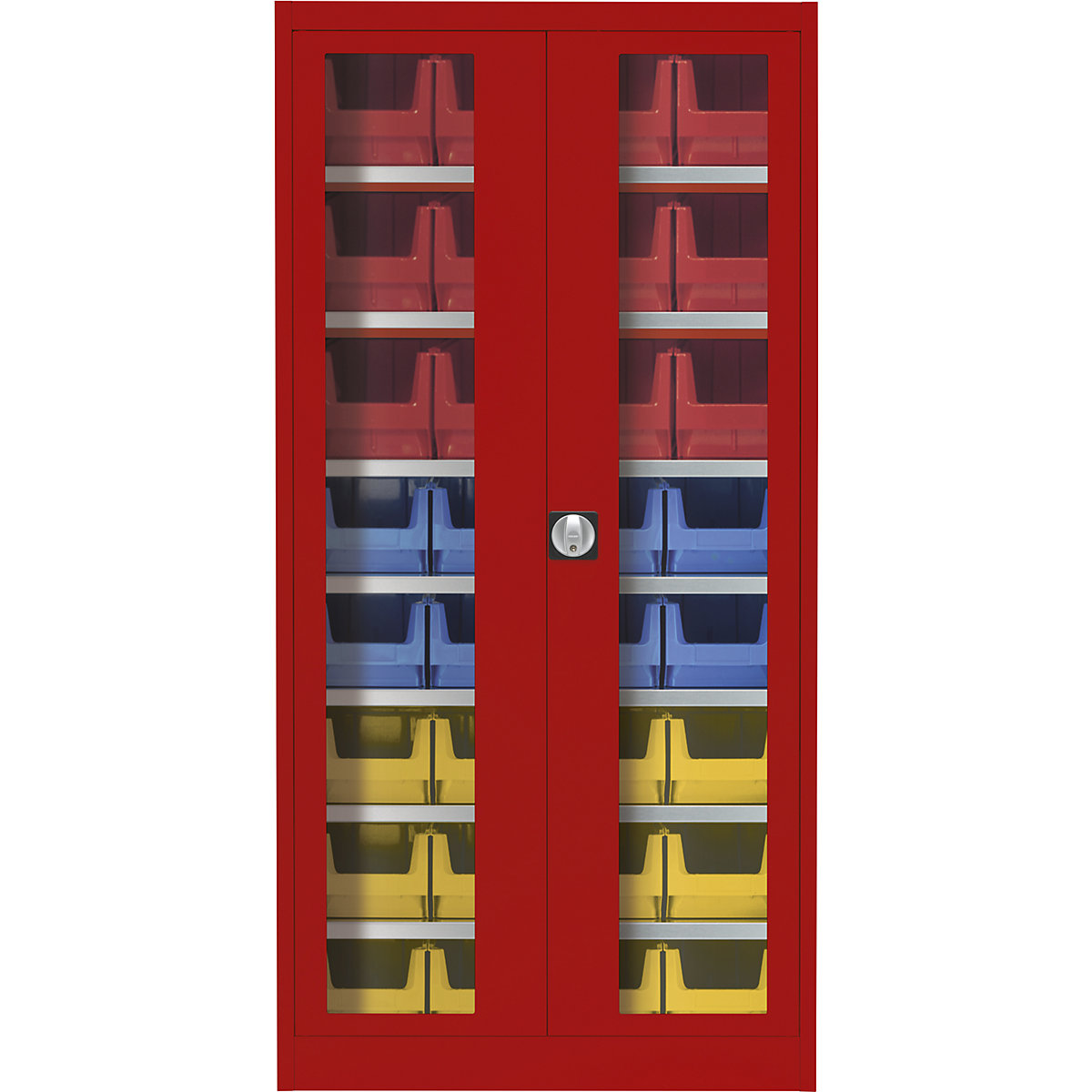 Armário de portas de batentes com janela de visualização – mauser