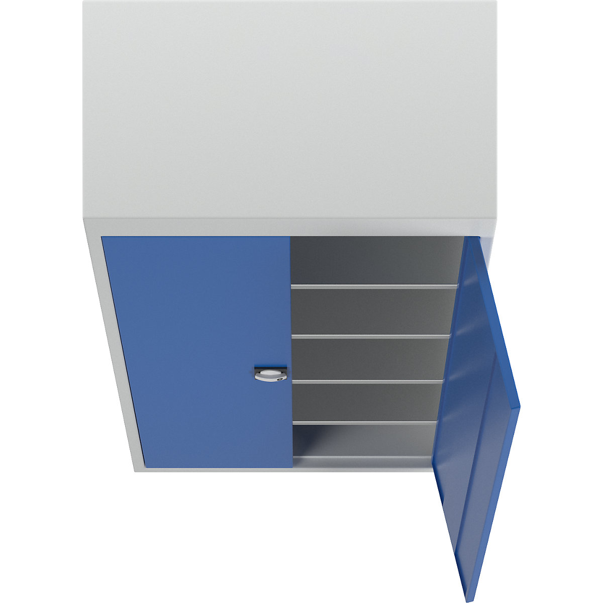 Armário de portas de batente em chapa de aço – eurokraft pro (Imagem do produto 3)-2