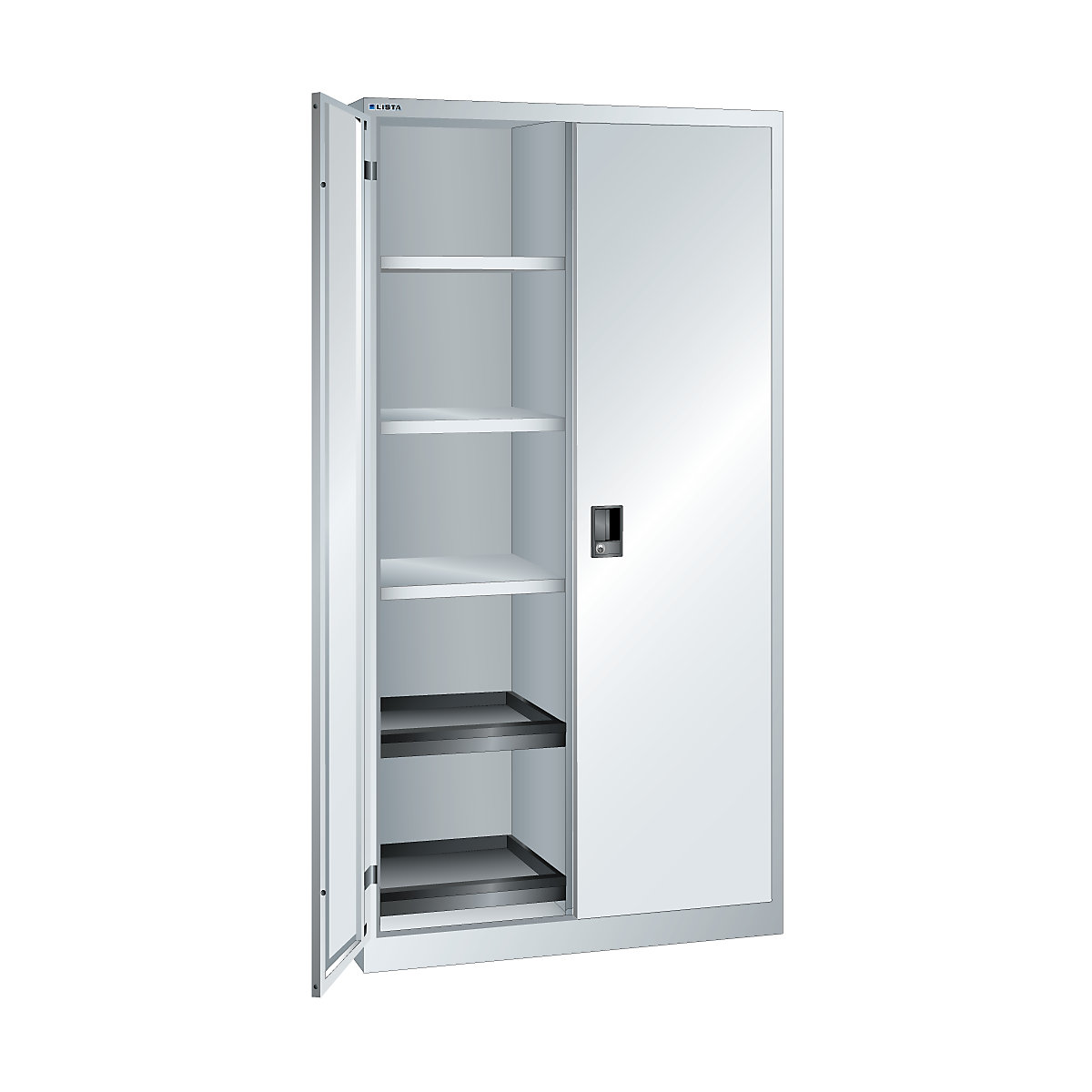 Armário de portas de batentes, AxLxP 1950 x 1000 x 580 mm – LISTA (Imagem do produto 6)-5