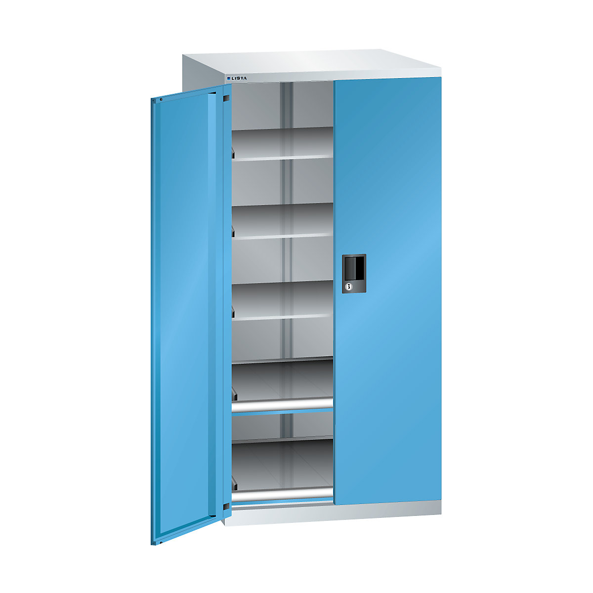 Armário de gavetas com porta de batente – LISTA
