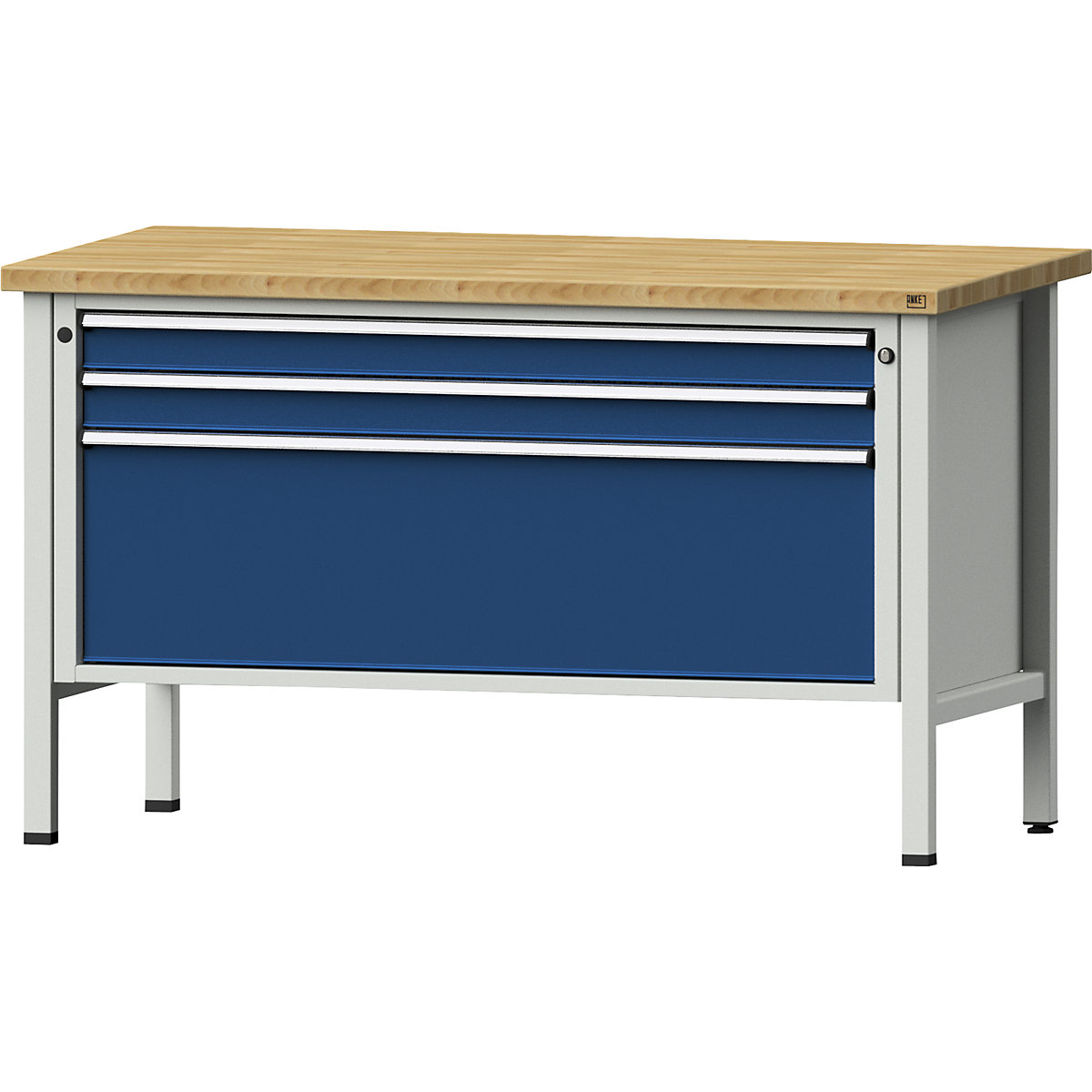 Bancada de trabalho com gavetas XXL, construção em estrutura – ANKE