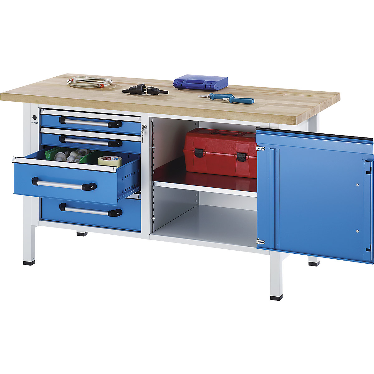 Bancada de trabalho, estrutura modular - eurokraft pro