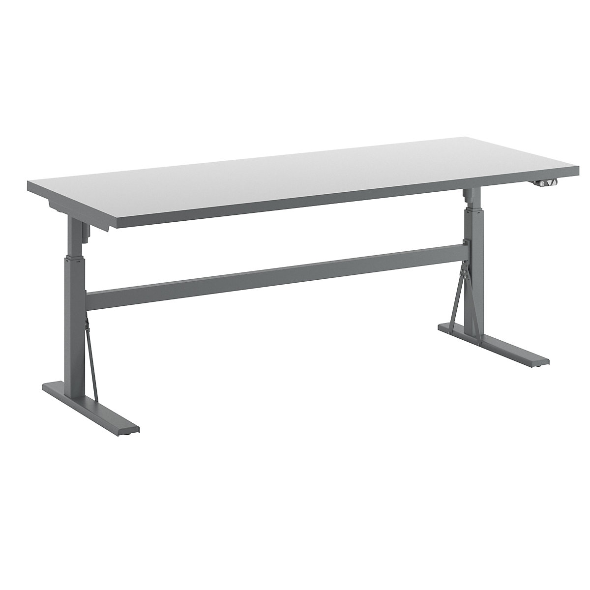 Mesa de trabalho com regulação elétrica da altura, capacidade de carga 300 kg - eurokraft pro