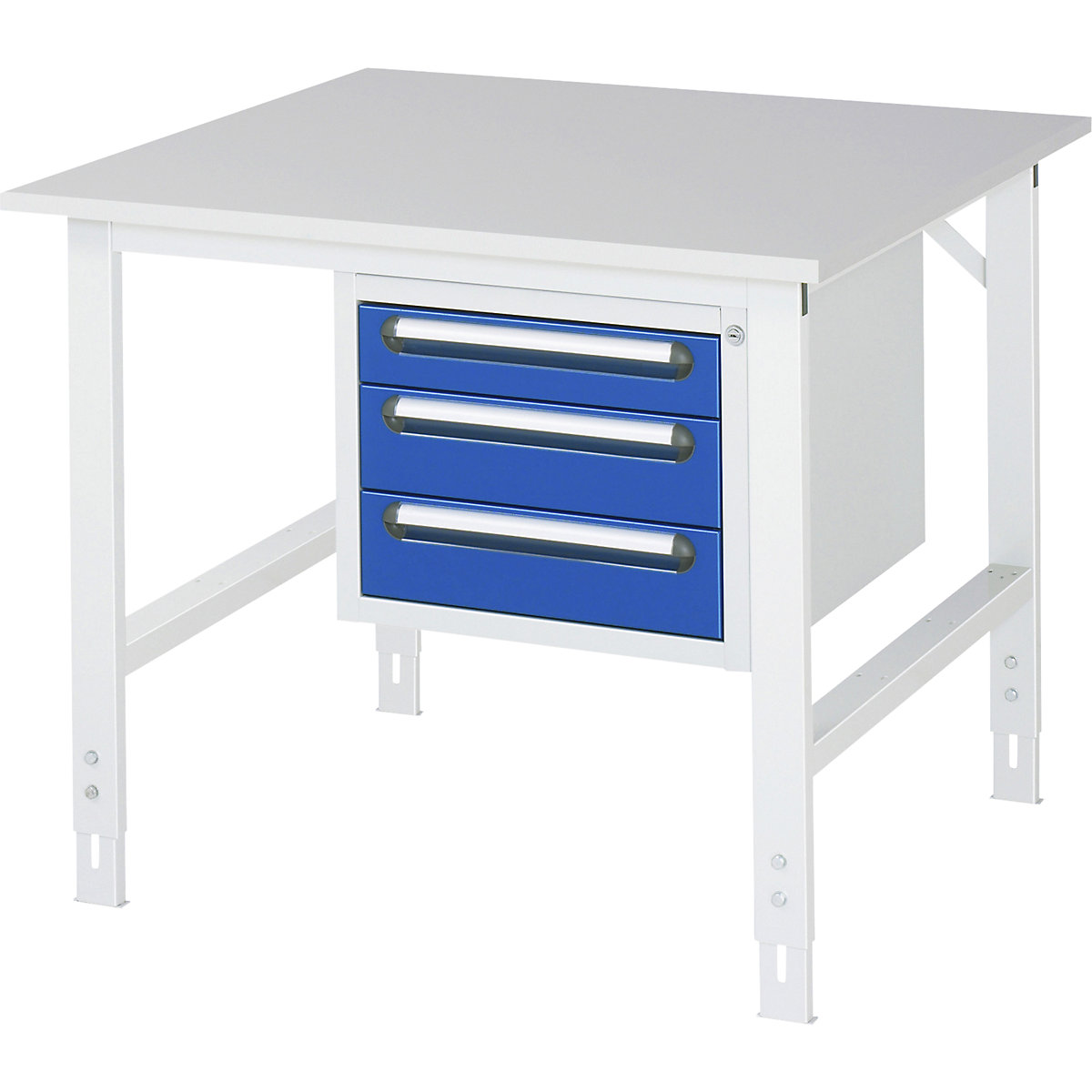 Mesa de trabalho com armário de gavetas