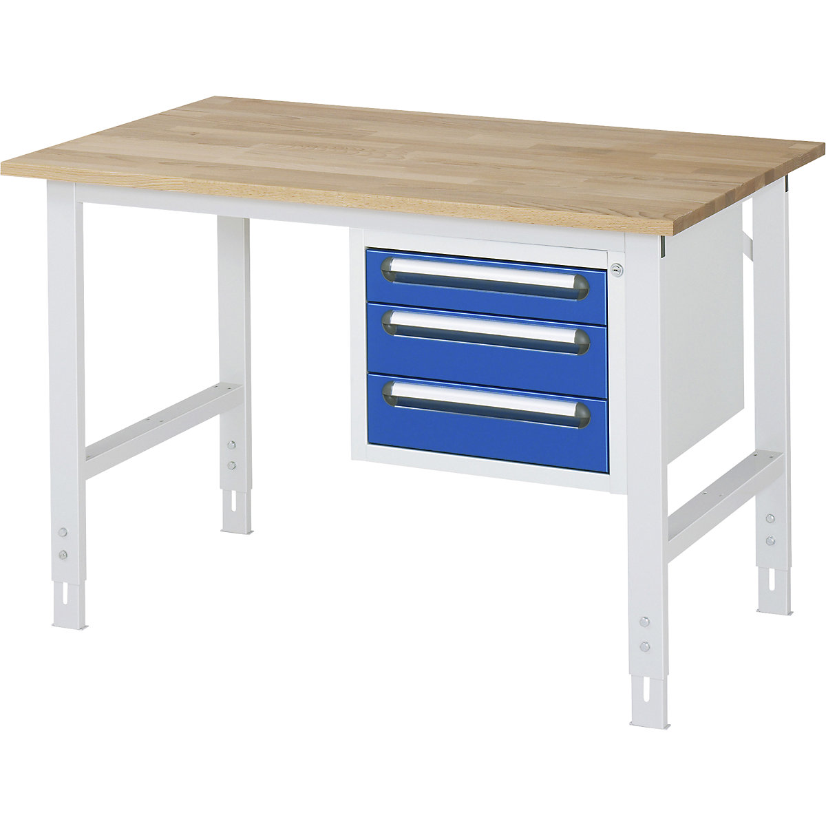 Mesa de trabalho com armário de gavetas