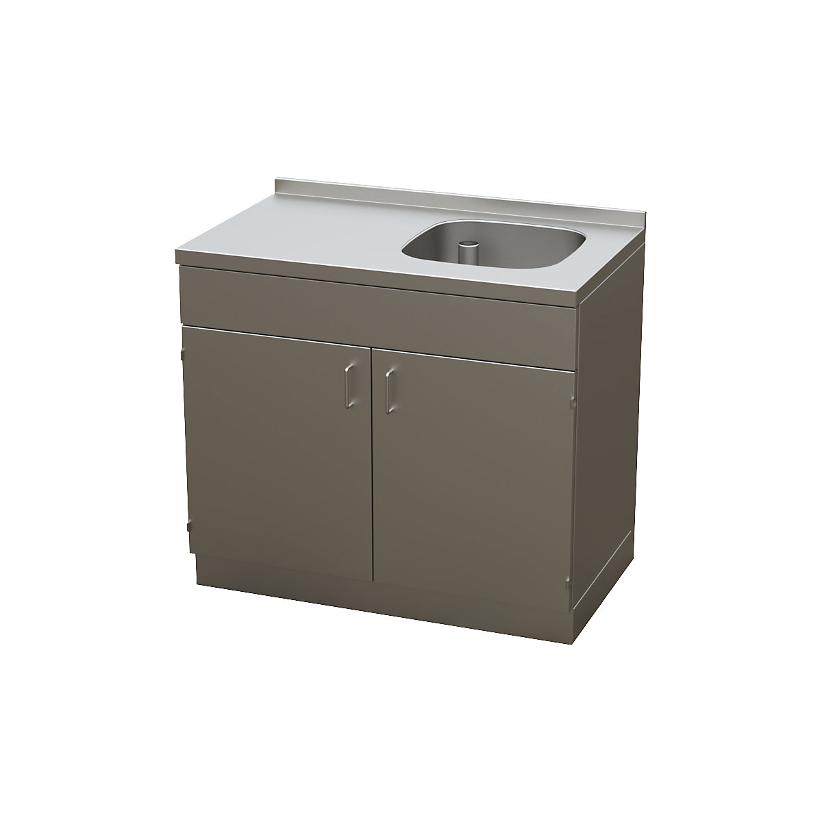 Mesa com bacia para salas limpas